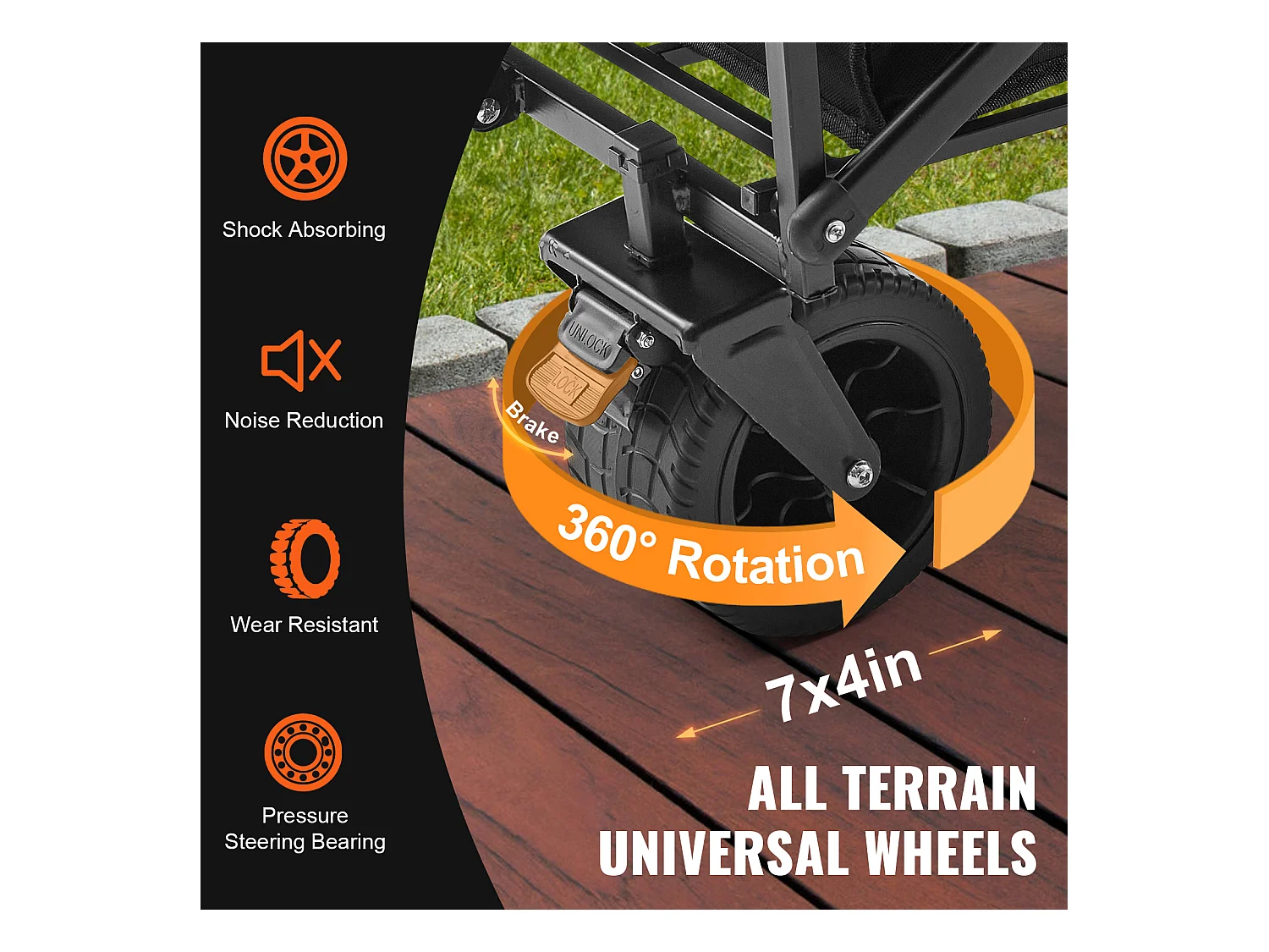 Chariot Pliable et Pliable Robuste SucceBuy - 3 pi3, Capacité de 350 lb