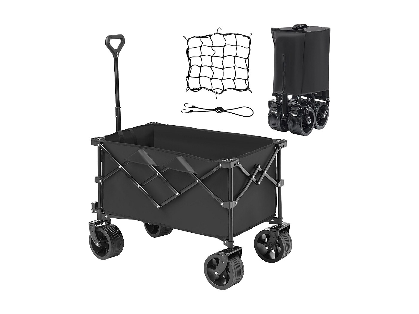 Berry 150KG Capaciteit Zware Opvouwbare Utiliteitswagen - Rode