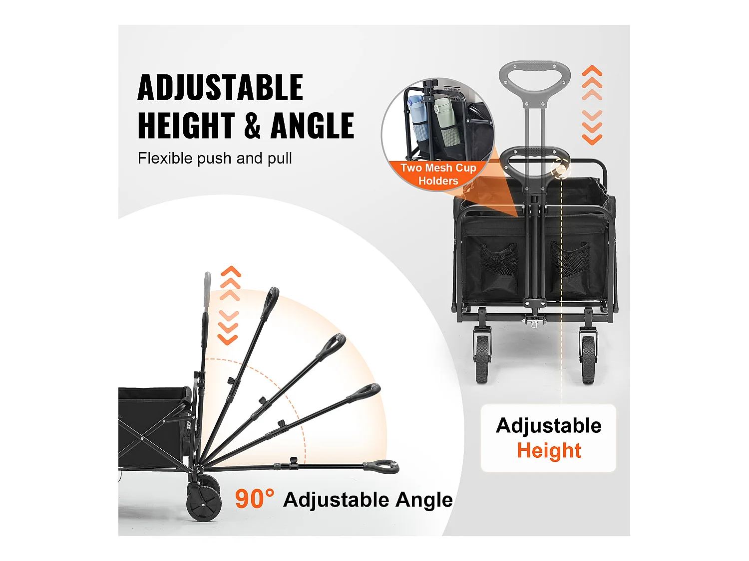 Chariot de Plage Pliable et Pliable SucceBuy, 2 pi3, Capacité de Charge de 220 lb
