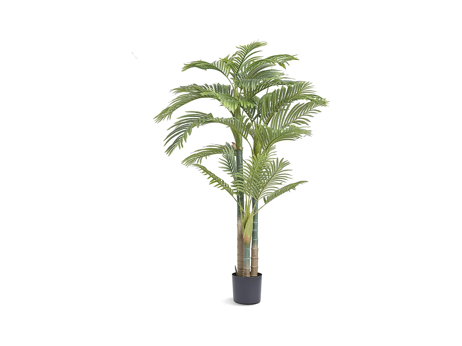 Palmier Artificiel en Canne Dorée SucceBuy de 2 m, Fausse Plante Verte Réaliste Décorative