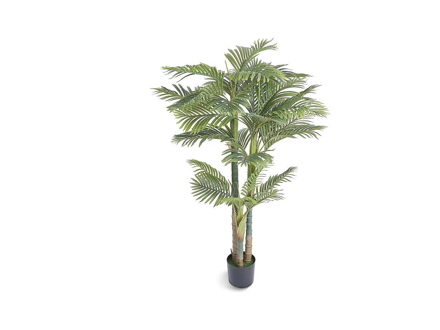 Palmier Artificiel en Canne Dorée SucceBuy de 2 m, Fausse Plante Verte Réaliste Décorative