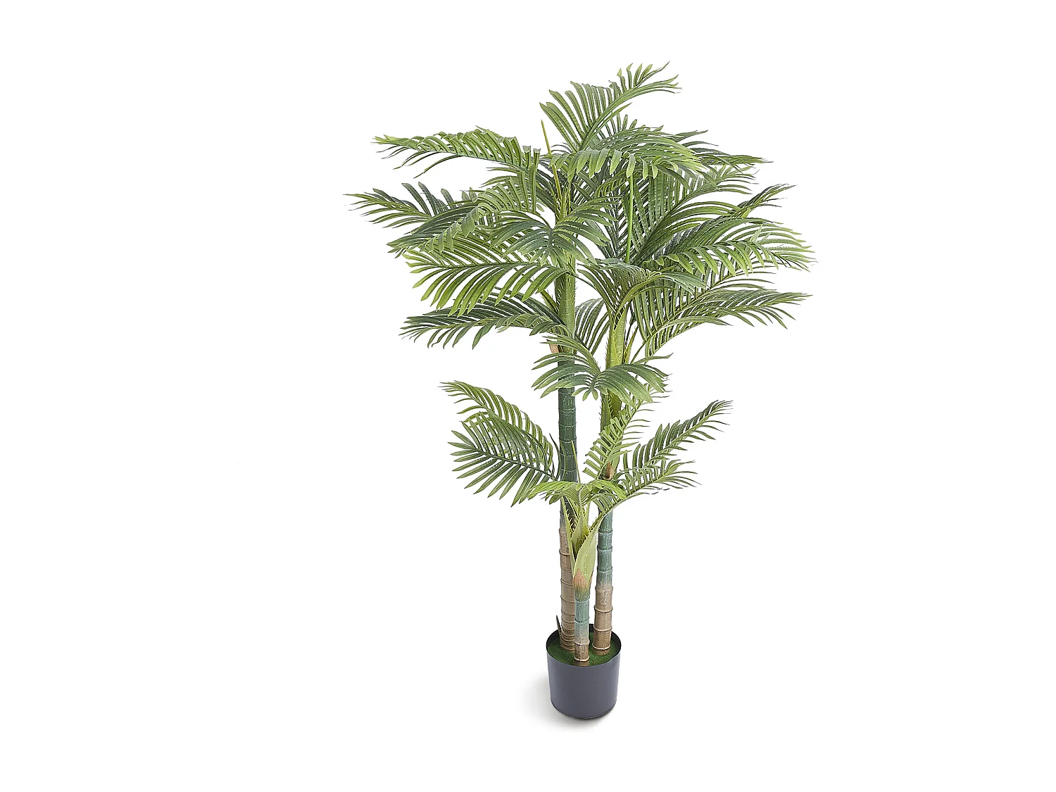 Palmier Artificiel en Canne Dorée SucceBuy de 2 m, Fausse Plante Verte Réaliste Décorative