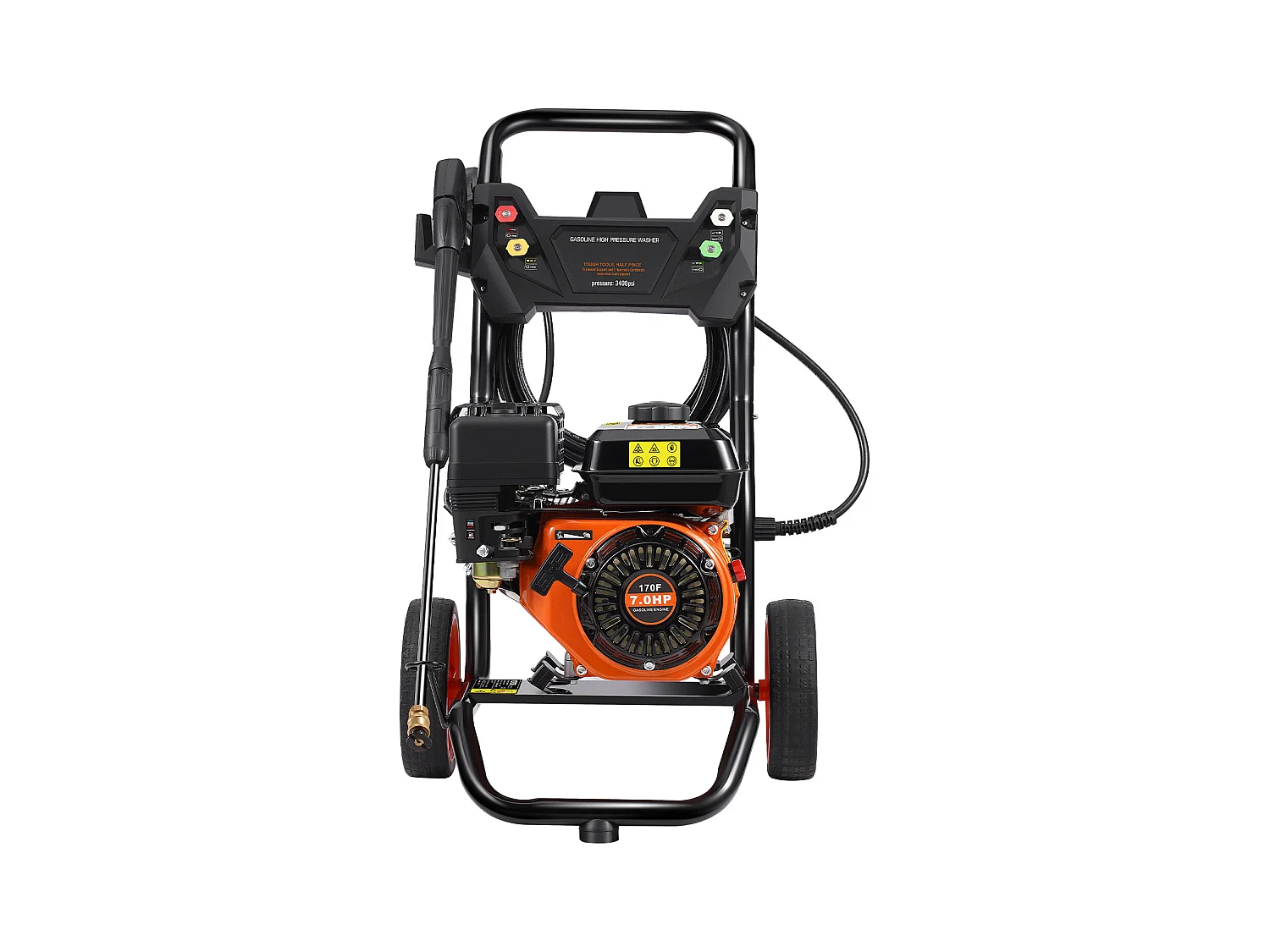 Nettoyeur Haute Pression, SucceBuy Nettoyeur Haute Pression à Essence 3400 PSI 2,6 GPM Ensemble de 5 Buses pour Diverses Utilisations