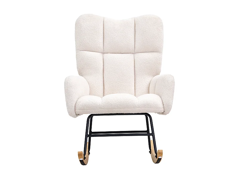 Cadeira de Baloiço para Quarto de Criança SucceBuy, Tecido Teddy, 113 Kg