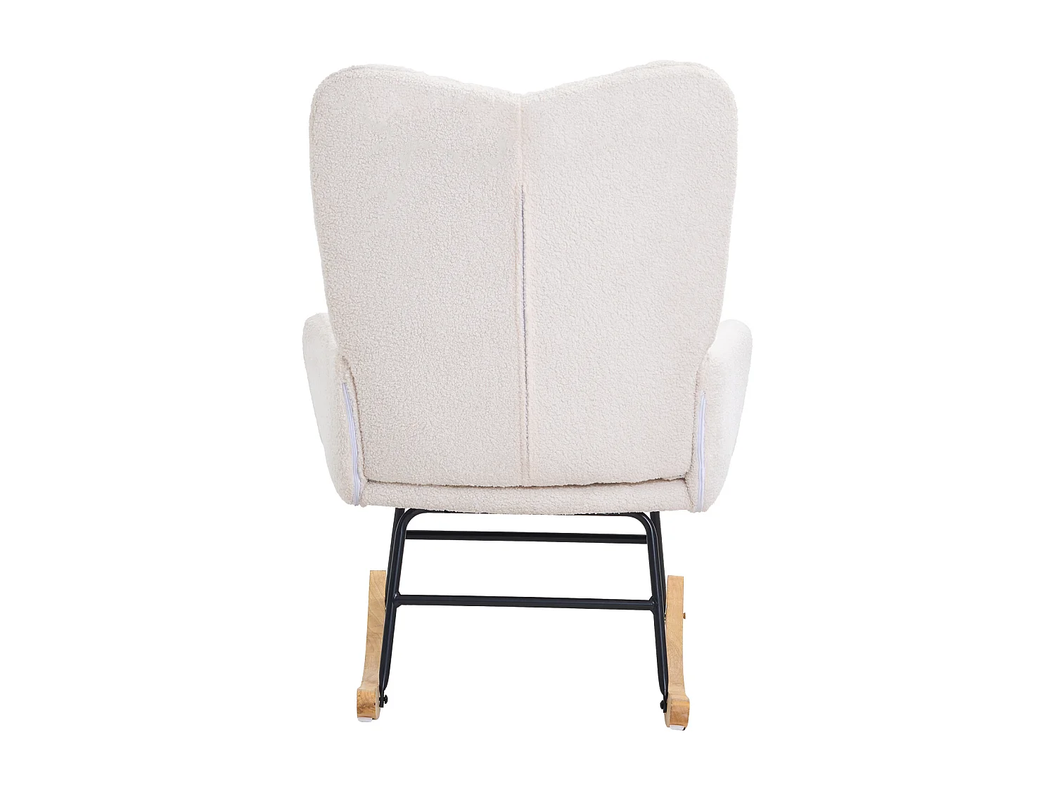 Chaise à Bascule pour Chambre d'Enfant, Capacité de 113kg, en Tissu Teddy, Chaise à Bascule, Fauteuil