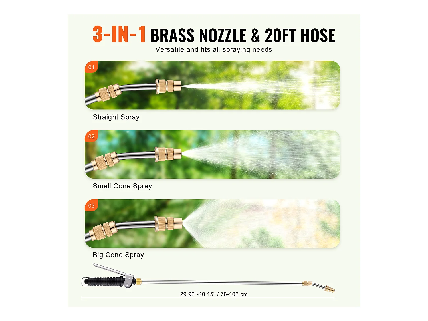 Pulvérisateur pour VTT SucceBuy 60 L 12 V, Pulvérisateur Mauvaises Herbes Jardin à Pompe, Réglable 0-72 PSI, Blanc