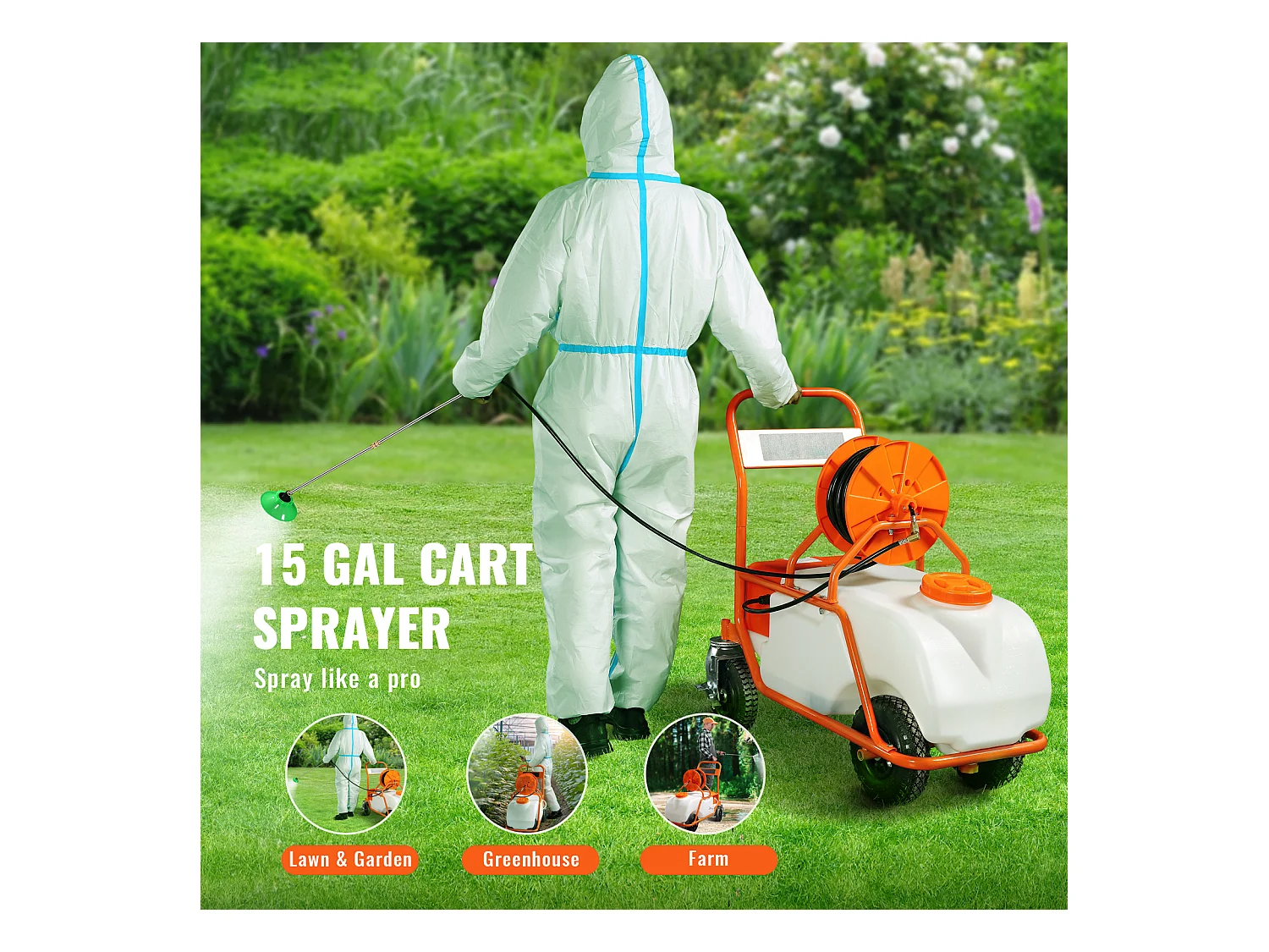 Pulvérisateur à Pression SucceBuy à Dos, 60 L, Pression Réglable 0 à 90 PSI, Pulvérisateur pour Jardin, Désherbage, Pulvérisation