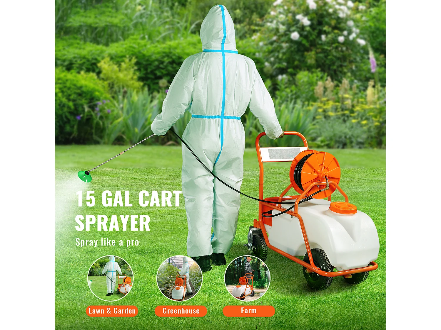 Pulvérisateur à Pression SucceBuy à Dos, 60 L, Pression Réglable 0 à 90 PSI, Pulvérisateur pour Jardin, Désherbage, Pulvérisation