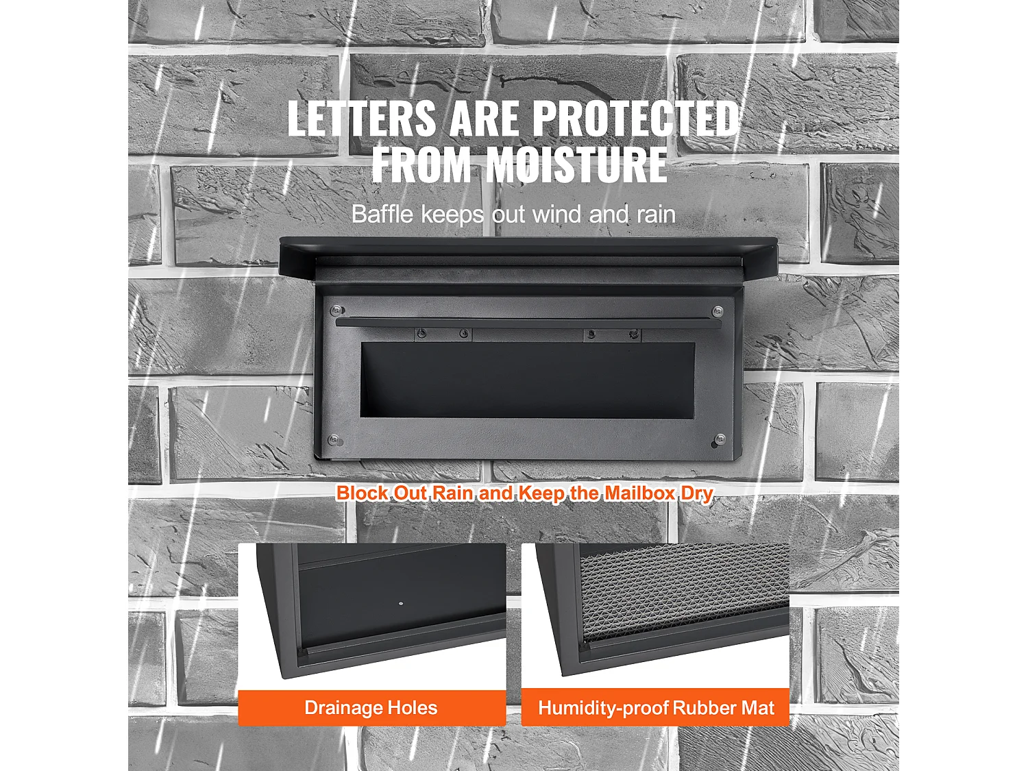 Boîte aux Lettres Murale SucceBuy, Boîte aux Lettres en Acier Robuste avec Serrure à Cod,  31.8 x 16 x 43cm,  Noire - Sécurisée et élégante