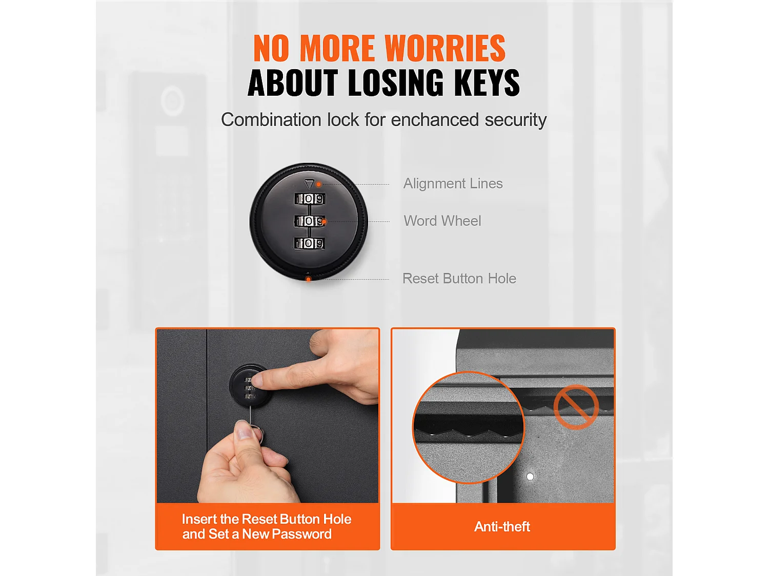 Boîte aux Lettres Murale SucceBuy, Boîte aux Lettres en Acier Robuste avec Serrure à Cod,  31.8 x 16 x 43cm,  Noire - Sécurisée et élégante