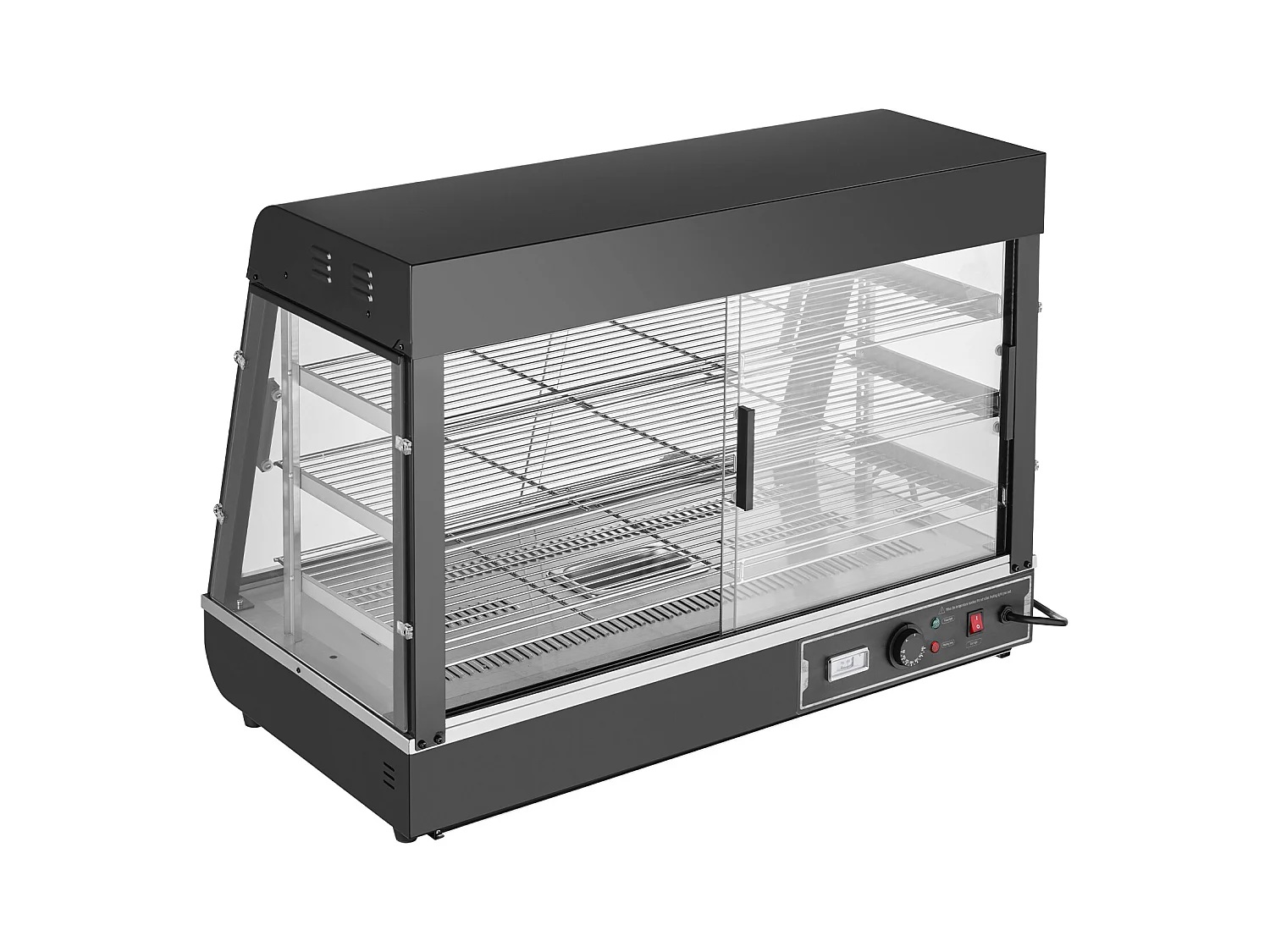 Chauffante SucceBuy Armoire à Pizza Commerciale à 3 Niveaux pour Réchauffeur de Nourriture avec Lumière