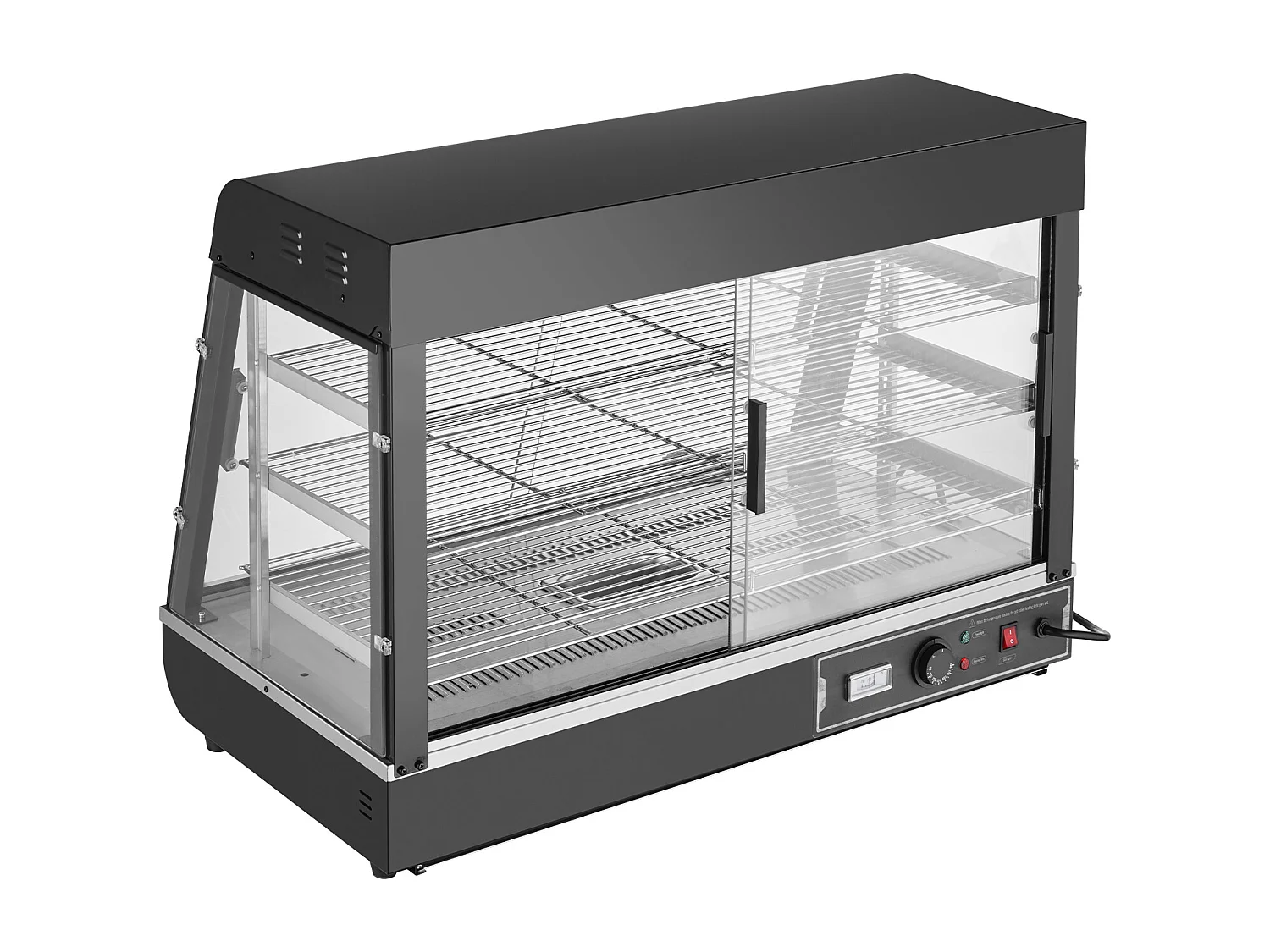 Chauffante SucceBuy Armoire à Pizza Commerciale à 3 Niveaux pour Réchauffeur de Nourriture avec Lumière