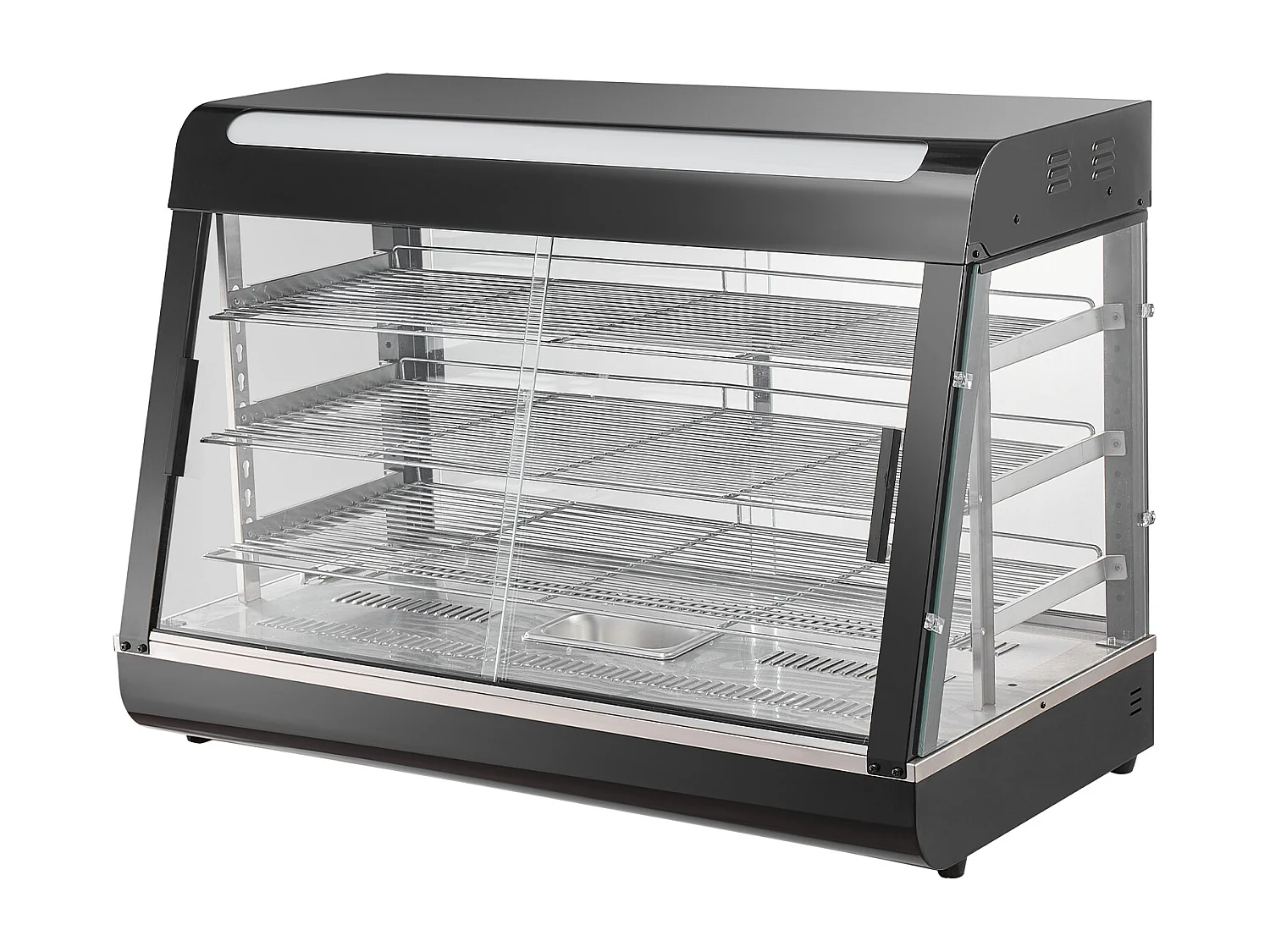 Chauffante SucceBuy Armoire à Pizza Commerciale à 3 Niveaux pour Réchauffeur de Nourriture avec Lumière