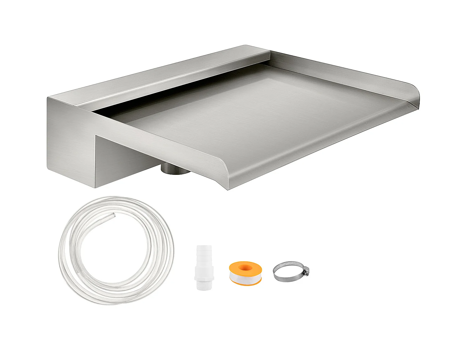 Cascade SucceBuy Lame de Cascade 30CM en Acier Inoxydable pour Déversoir de Cascade Fontaine en Cascade