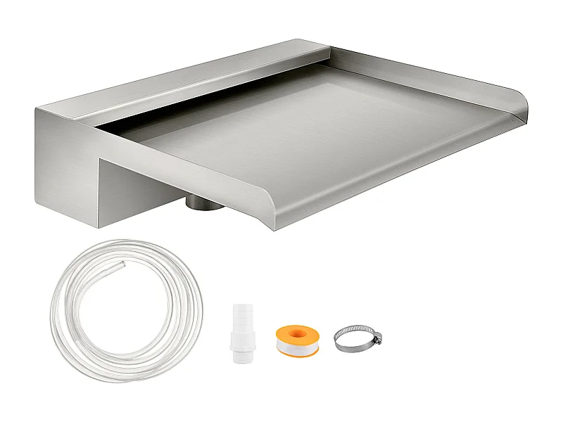 Cascade SucceBuy Cascade Plaat 30CM in Roestvrij Staal voor Cascade Afluw Fontein Met Cascade