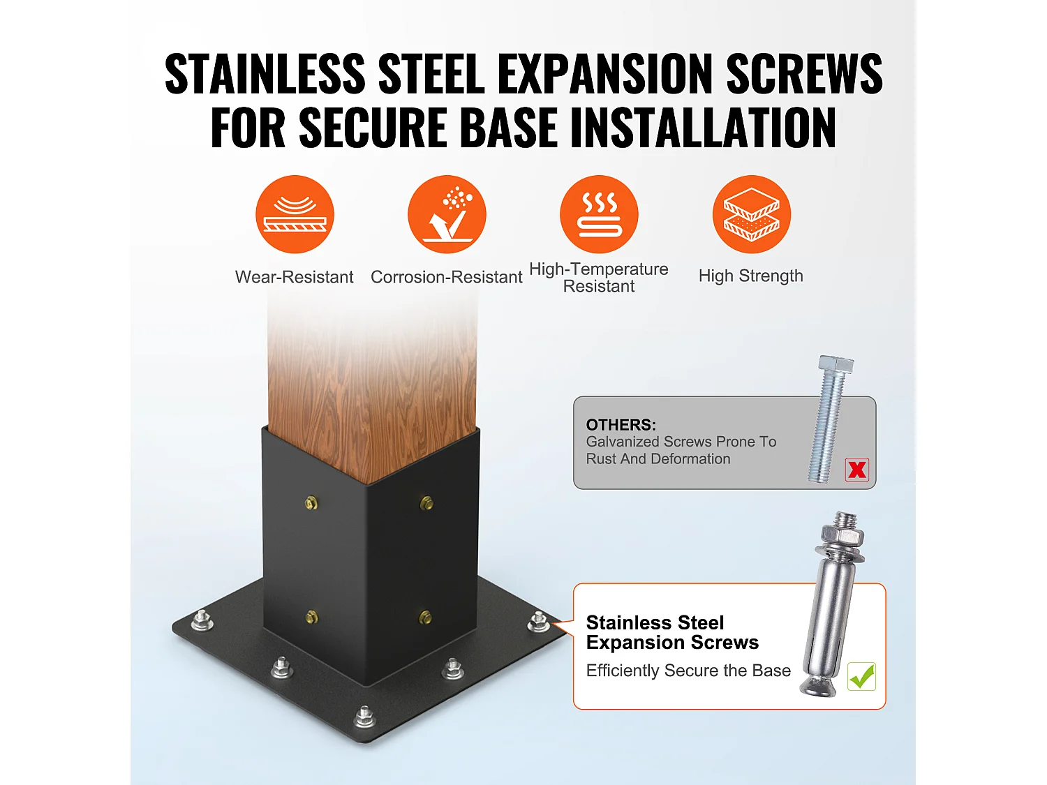 Pergola-Halterungssatz SucceBuy, 10 cm x 10 cm, Innen 9 cm x 9 cm, 4-Teilig, 4-Wege, für Heimwerker-Tischlerei