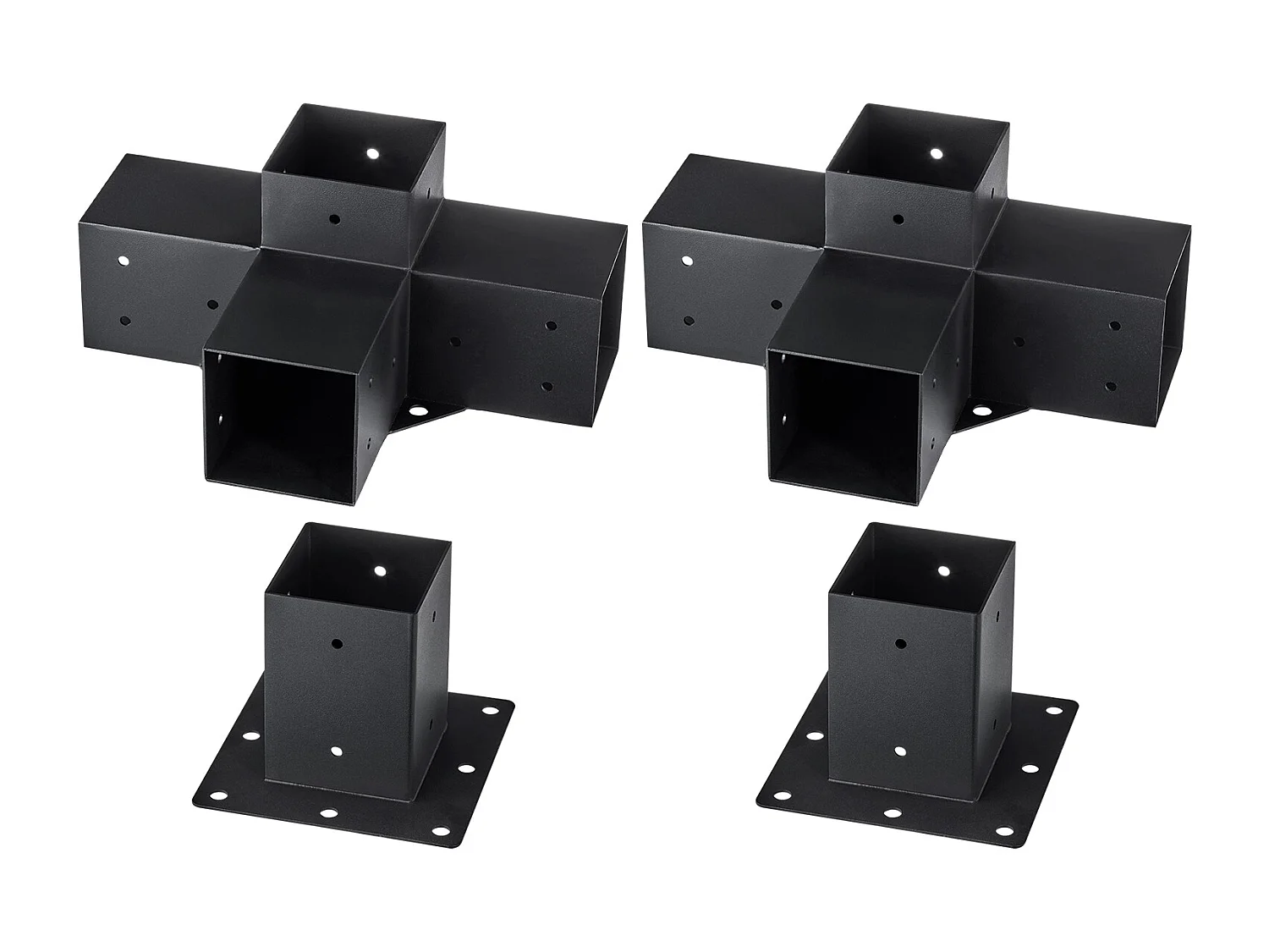 Pergola-Halterungssatz SucceBuy, 10 cm x 10 cm, Innen 9 cm x 9 cm, 4-Teilig, 4-Wege, für Heimwerker-Tischlerei