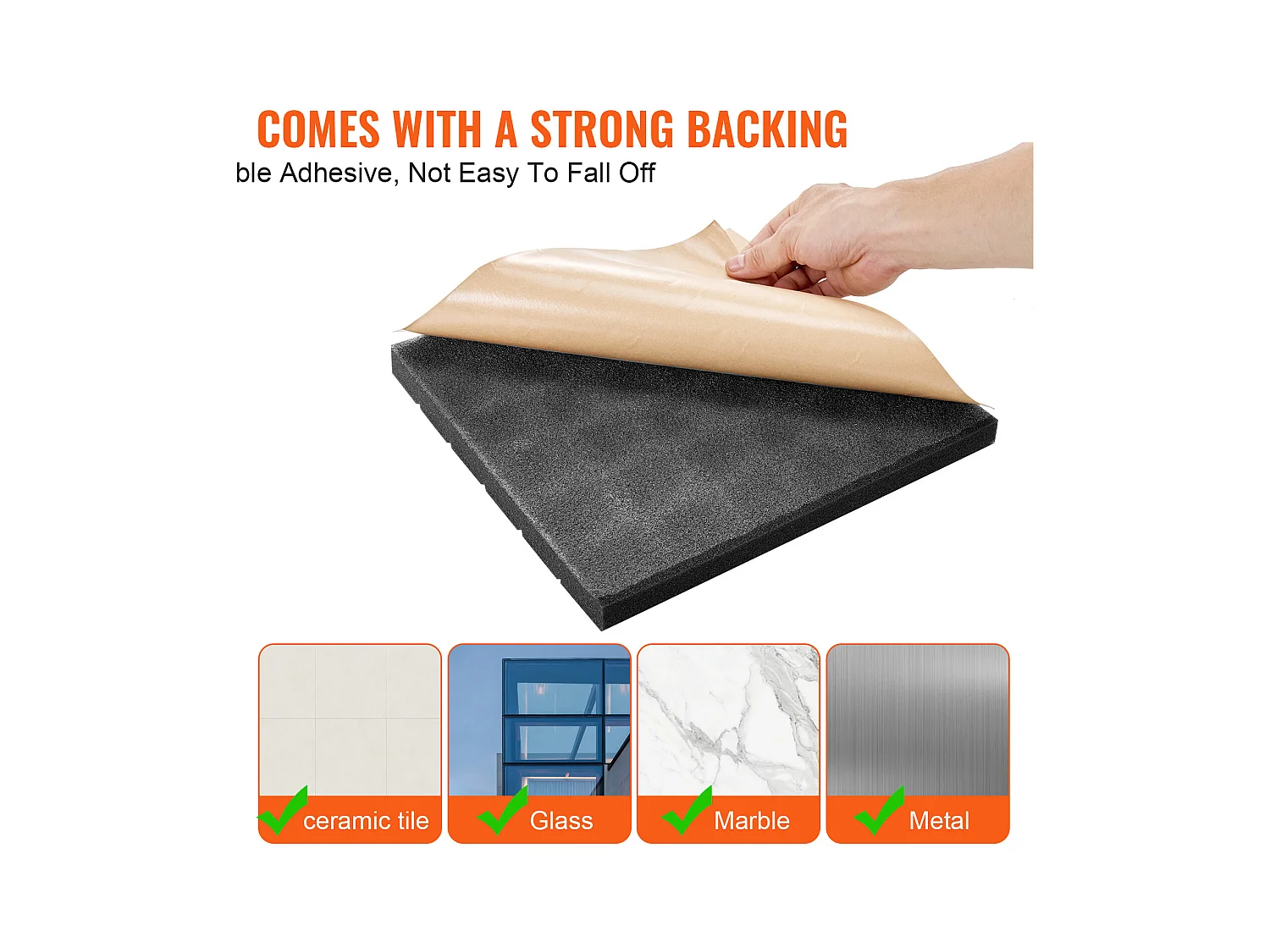 Panneaux en Mousse Acoustique SucceBuy, Lot de 48, 30.5 x 30.5 x 5.1 cm, Adhésif pour Mur et Plafond