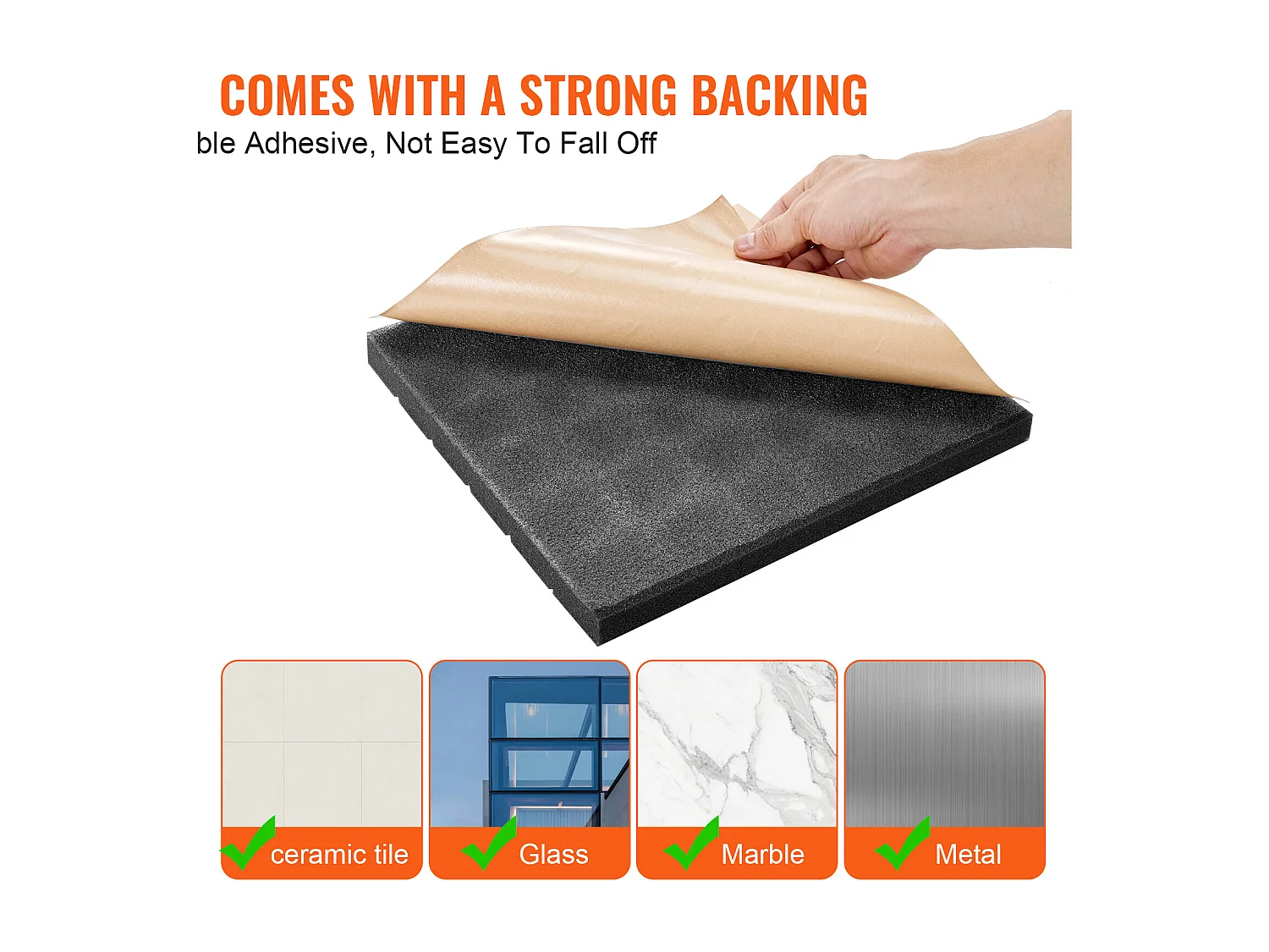 Panneaux en Mousse Acoustique SucceBuy, Lot de 48, 30.5 x 30.5 x 5.1 cm, Adhésif pour Mur et Plafond