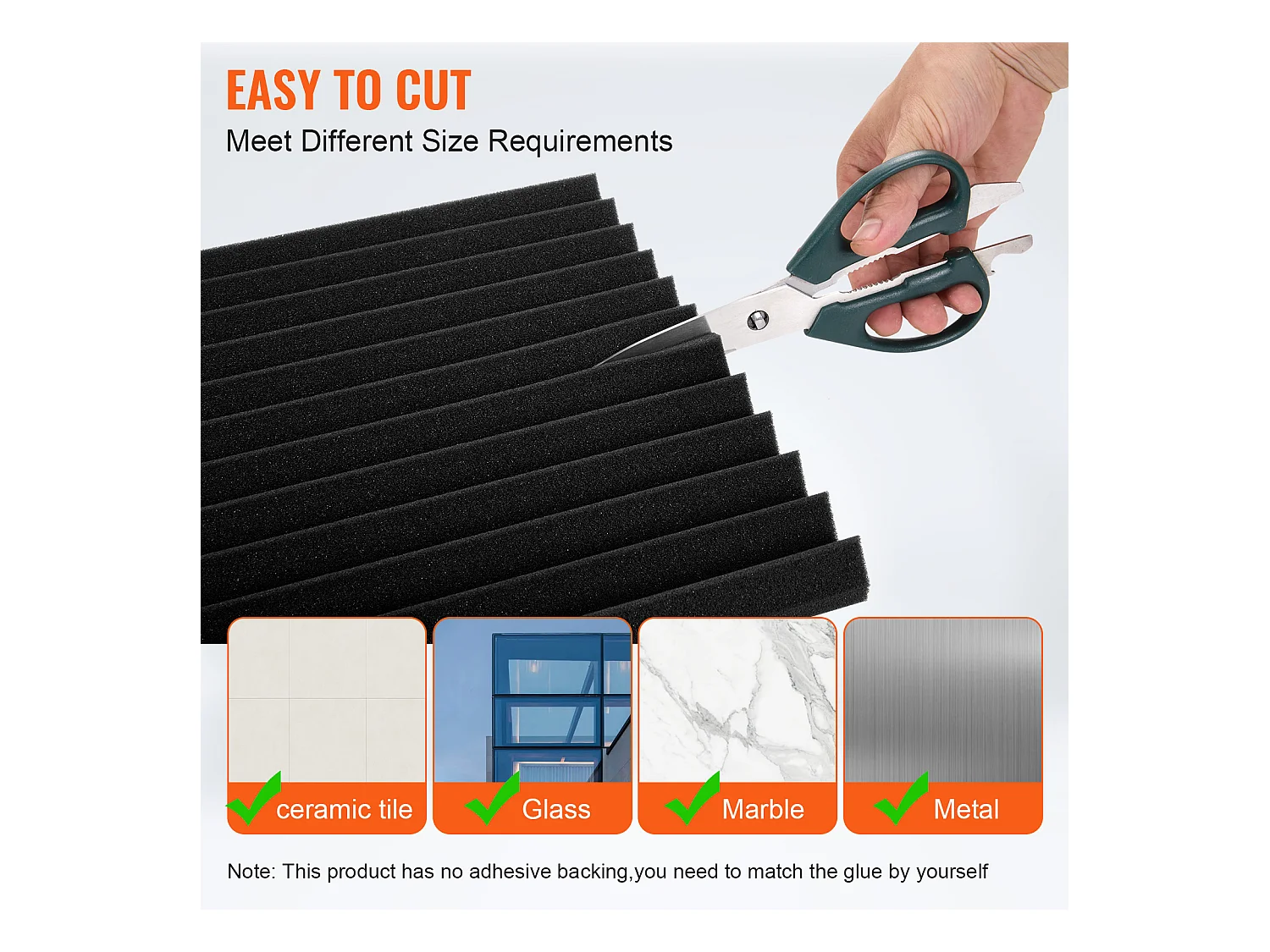 Lot de 80 Panneaux en Mousse Acoustique SucceBuy, 30.48 x 30.48 x 2.54 cm, pour Murs Plafonds de Studio, Maison, Bureau, Noir