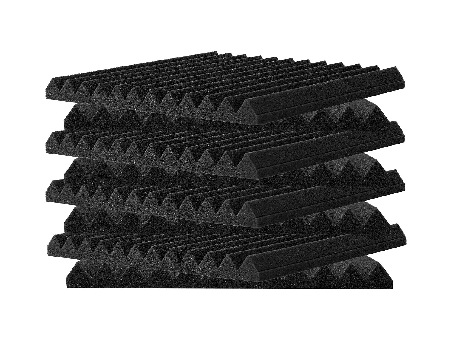Lot de 80 Panneaux en Mousse Acoustique SucceBuy, 30.48 x 30.48 x 2.54 cm, pour Murs Plafonds de Studio, Maison, Bureau, Noir