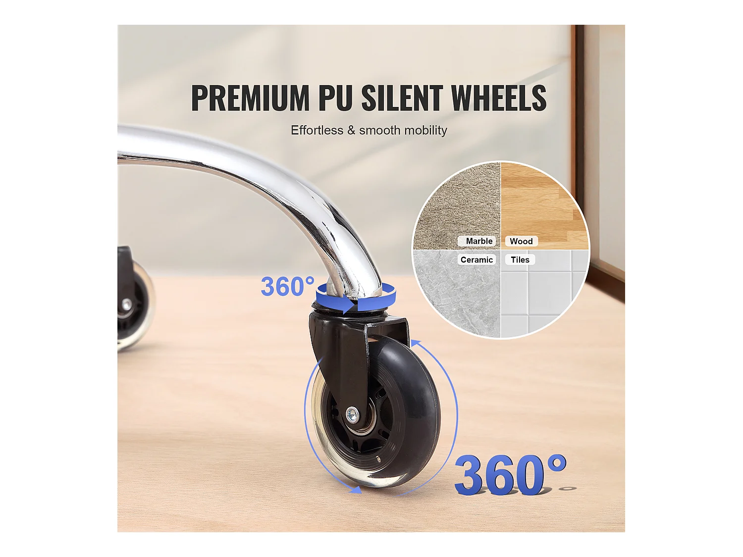 Chaise de Bureau, SucceBuy Chaise de Bureau Exécutive, Chaise Inclinable avec Repose-pieds, Bascule à 90-120°