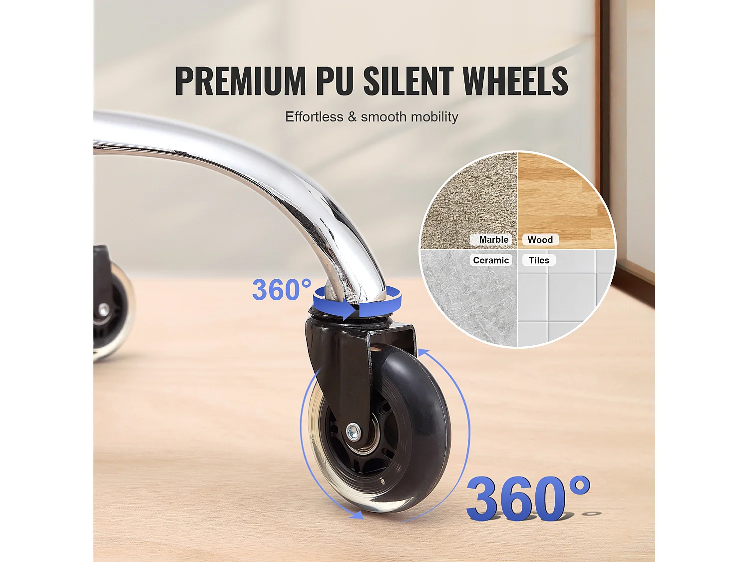 Chaise de Bureau, SucceBuy Chaise de Bureau Exécutive, Chaise Inclinable avec Repose-pieds, Bascule à 90-120°