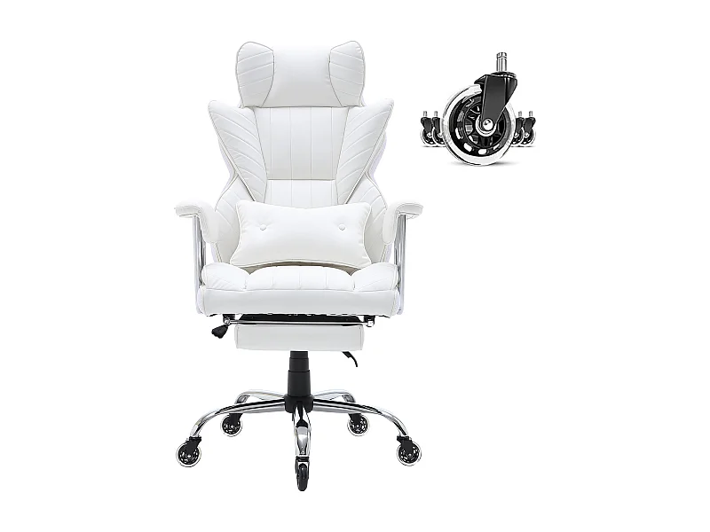 Silla de Oficina Ejecutiva SucceBuy, Reclinable con Reposapiés y Balanceo de 90 a 120°