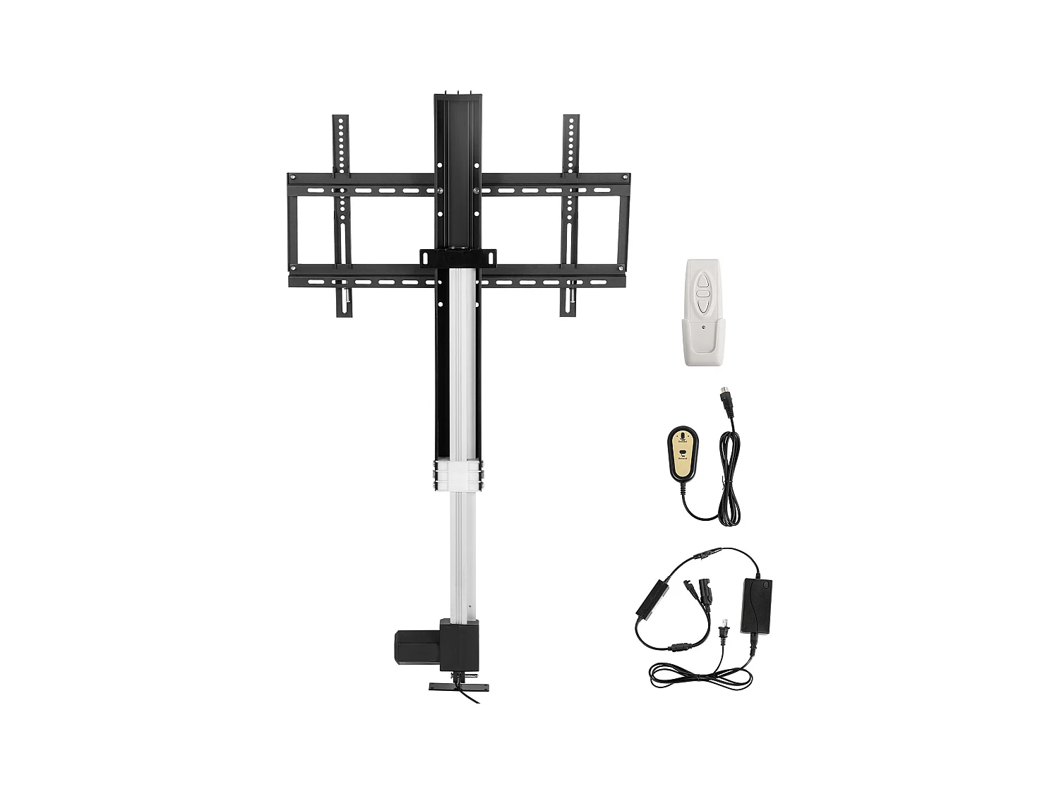 Support TV Mural Extensible, SucceBuy Support  Élévateur Motorisé pour Téléviseurs Plasma LCD/LED/OLED 66-152.4 CM,  Électrique, Noir