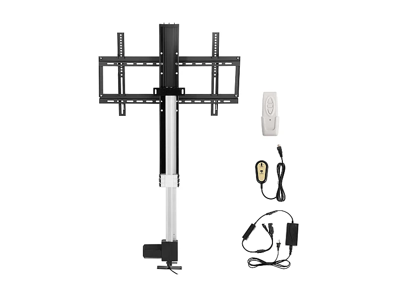 Soporte de Pared Extensible para TV, SucceBuy, Soporte de Elevación Motorizado para Televisores de Plasma LCD/LED/OLED de 66 a 152.4 CM, Eléctrico, Negro