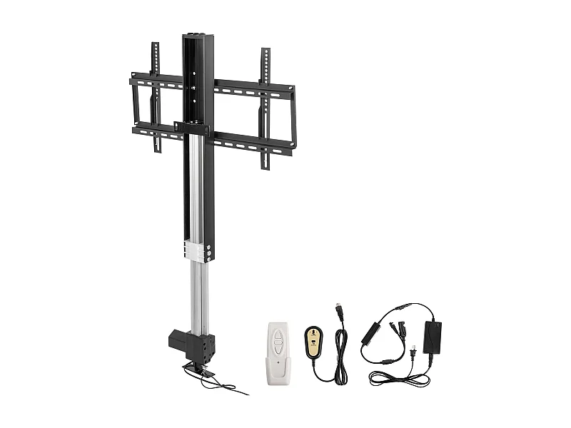 Soporte de Pared Motorizado para TV SucceBuy, Elevador de TV de 71 CM, Soporte Ajustable para TV de 66-145 CM, Control Remoto, Capacidad de 132 lb