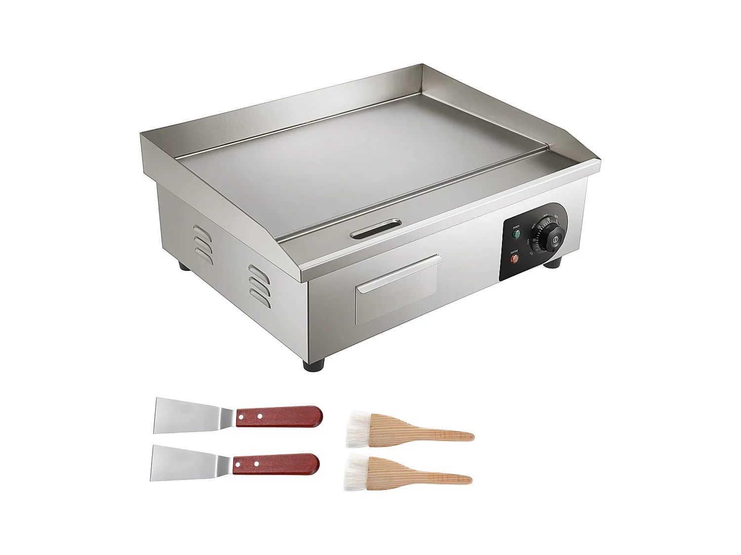 3000W 21" Gril Électrique Commercial SucceBuy, Gril Plat, Plaque Chauffante