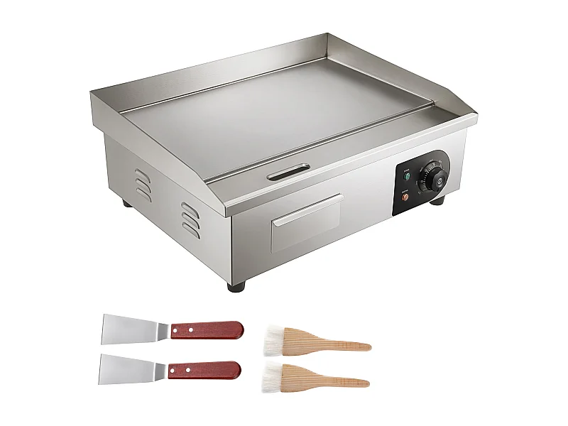 3000W 21" SucceBuy Commerciële Elektrische Grill, Platte Grill, Bakplaat