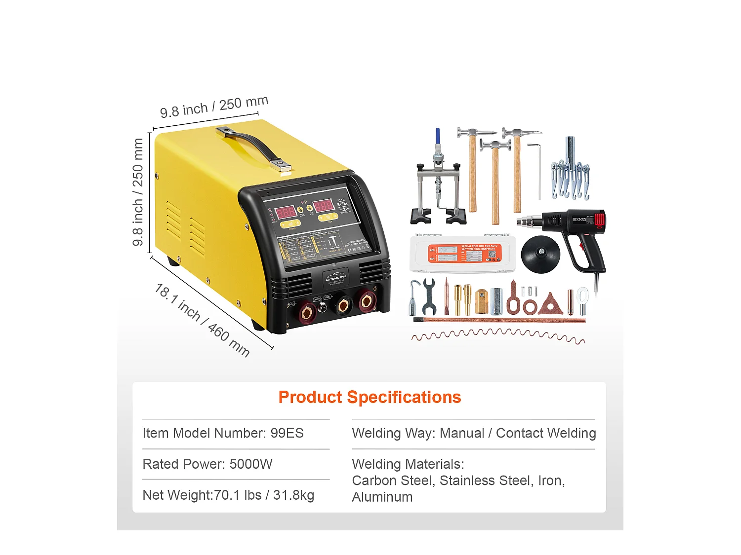 Soudeuse à Goujons SucceBuy Dual Pro 5 kW pour Panneaux Automobiles en Acier et en Aluminium