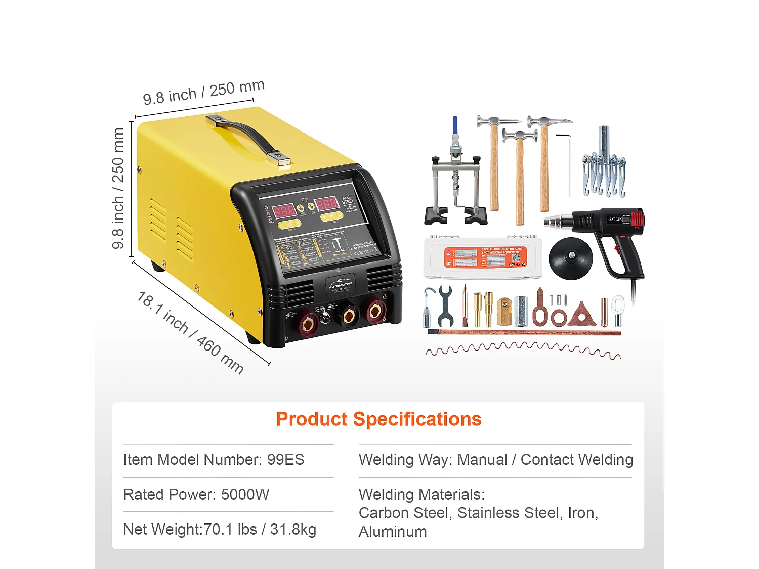 Soudeuse à Goujons SucceBuy Dual Pro 5 kW pour Panneaux Automobiles en Acier et en Aluminium
