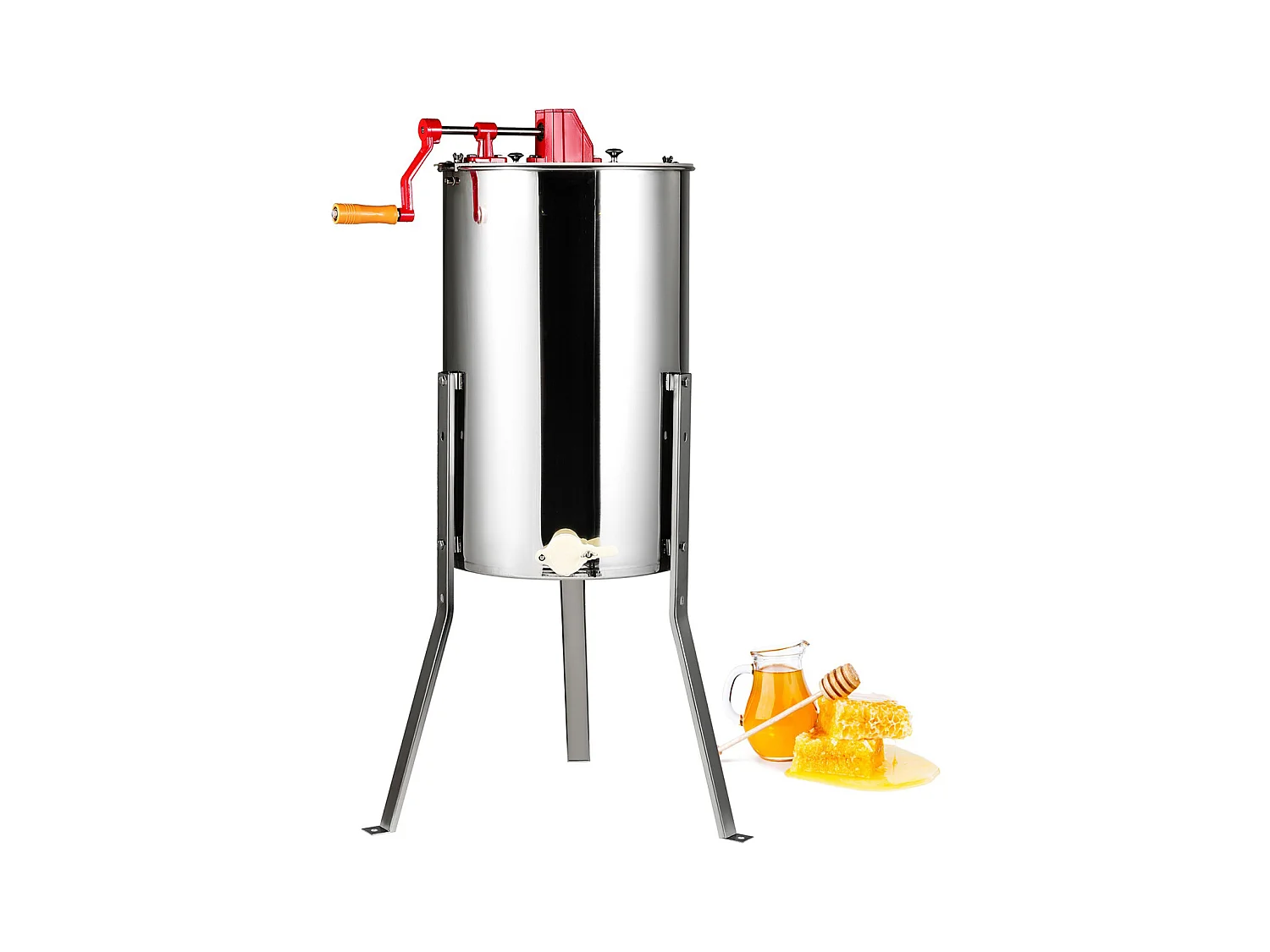 Extracteur de Miel SucceBuy Manuel Matériel D'apiculture 3 Cadres en Acier Inoxydable