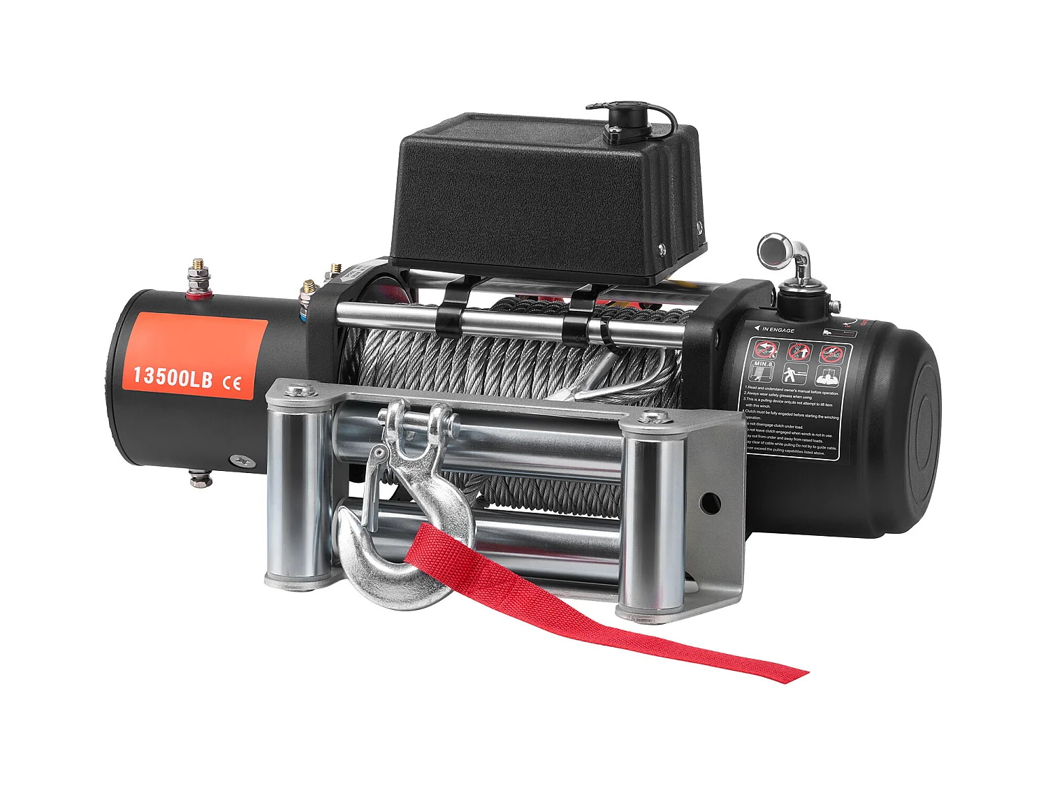 Camion à Treuil Électrique SucceBuy, D'une Capacité de 13 500 lb, Doté d'un Câble en Acier, d'un Indice d'Étanchéité IP65 et d'une Télécommande