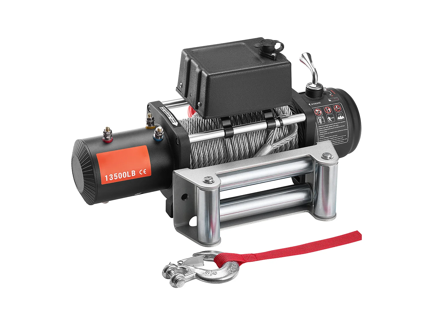 Camion à Treuil Électrique SucceBuy, D'une Capacité de 13 500 lb, Doté d'un Câble en Acier, d'un Indice d'Étanchéité IP65 et d'une Télécommande