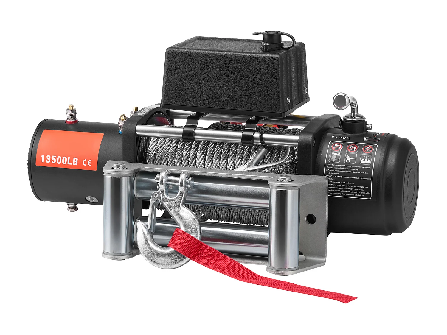 Camion à Treuil Électrique SucceBuy, D'une Capacité de 13 500 lb, Doté d'un Câble en Acier, d'un Indice d'Étanchéité IP65 et d'une Télécommande