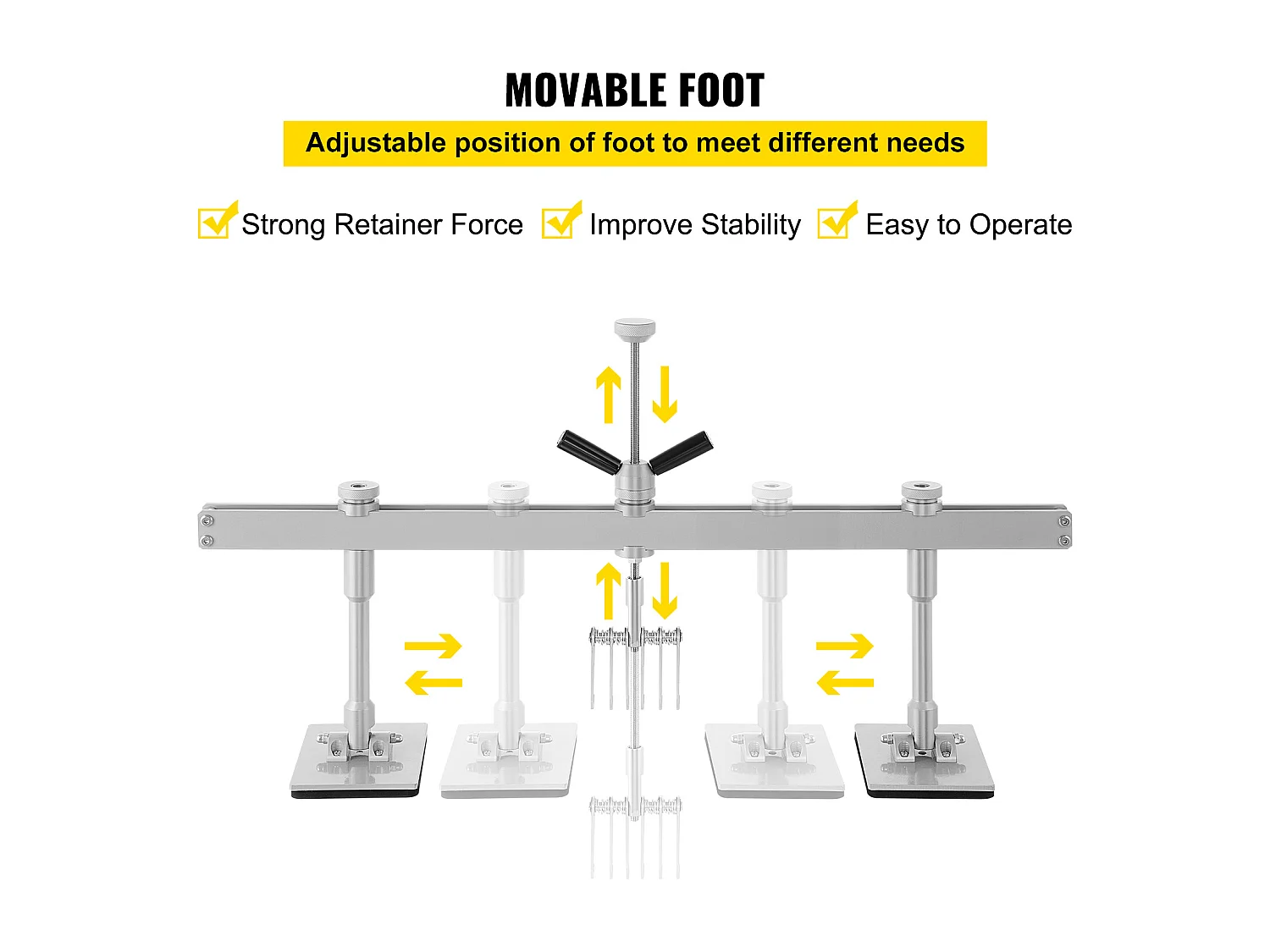Kit de Débosselage SucceBuy 85CM, Barre de Redressement, 6 Crochets à Griffes