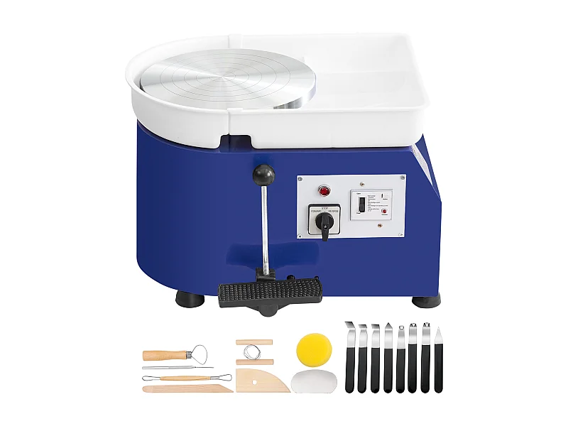 Tornio da Ceramica SucceBuy Tornio da Ceramica da 28 cm, Strumento per Scultura in Ceramica con Pedale, 350 W