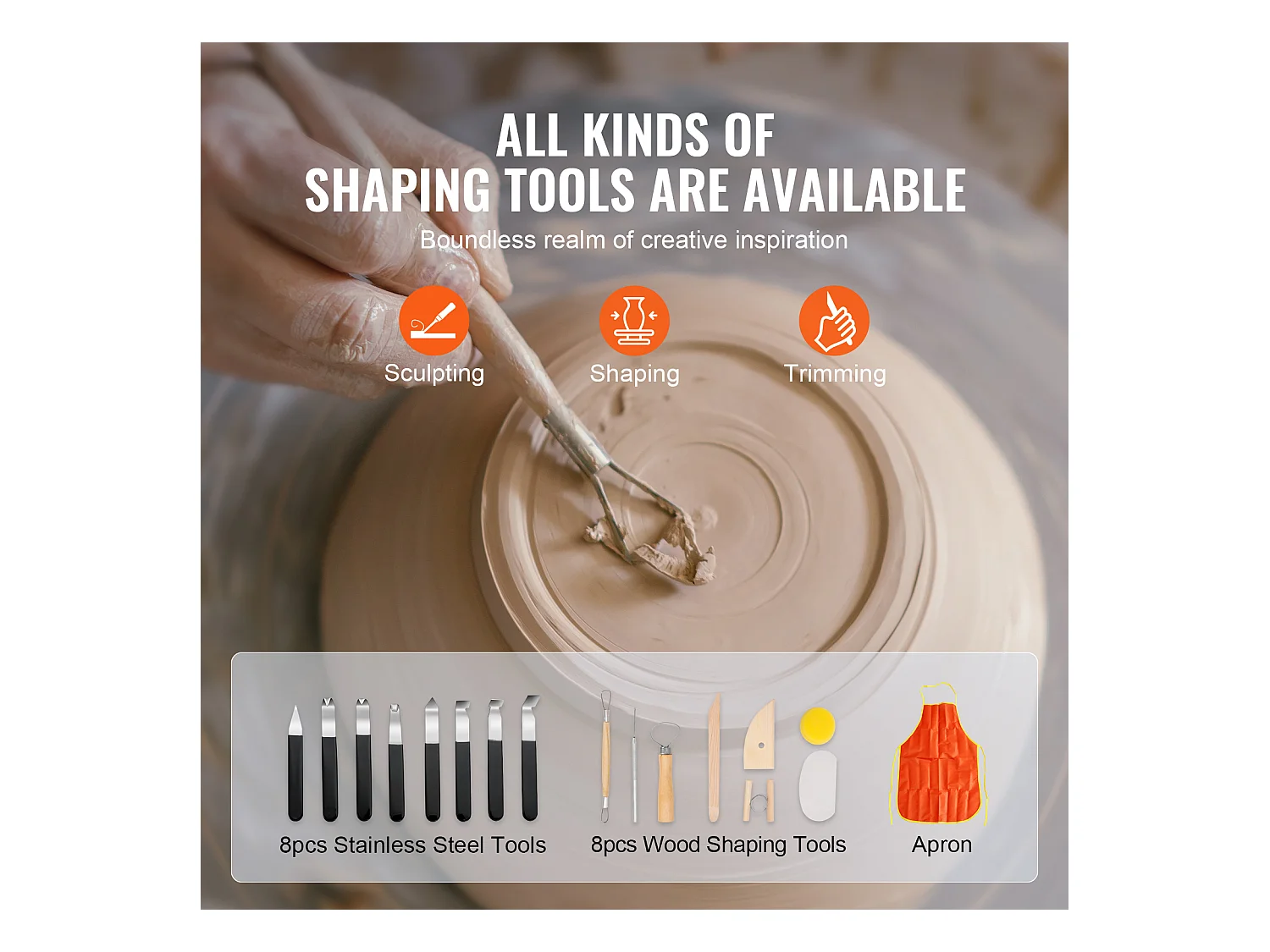 Tour de Potier SucceBuy Tour de Potier 28cm, Outil de Sculpture en Céramique avec Pédale, 350 W