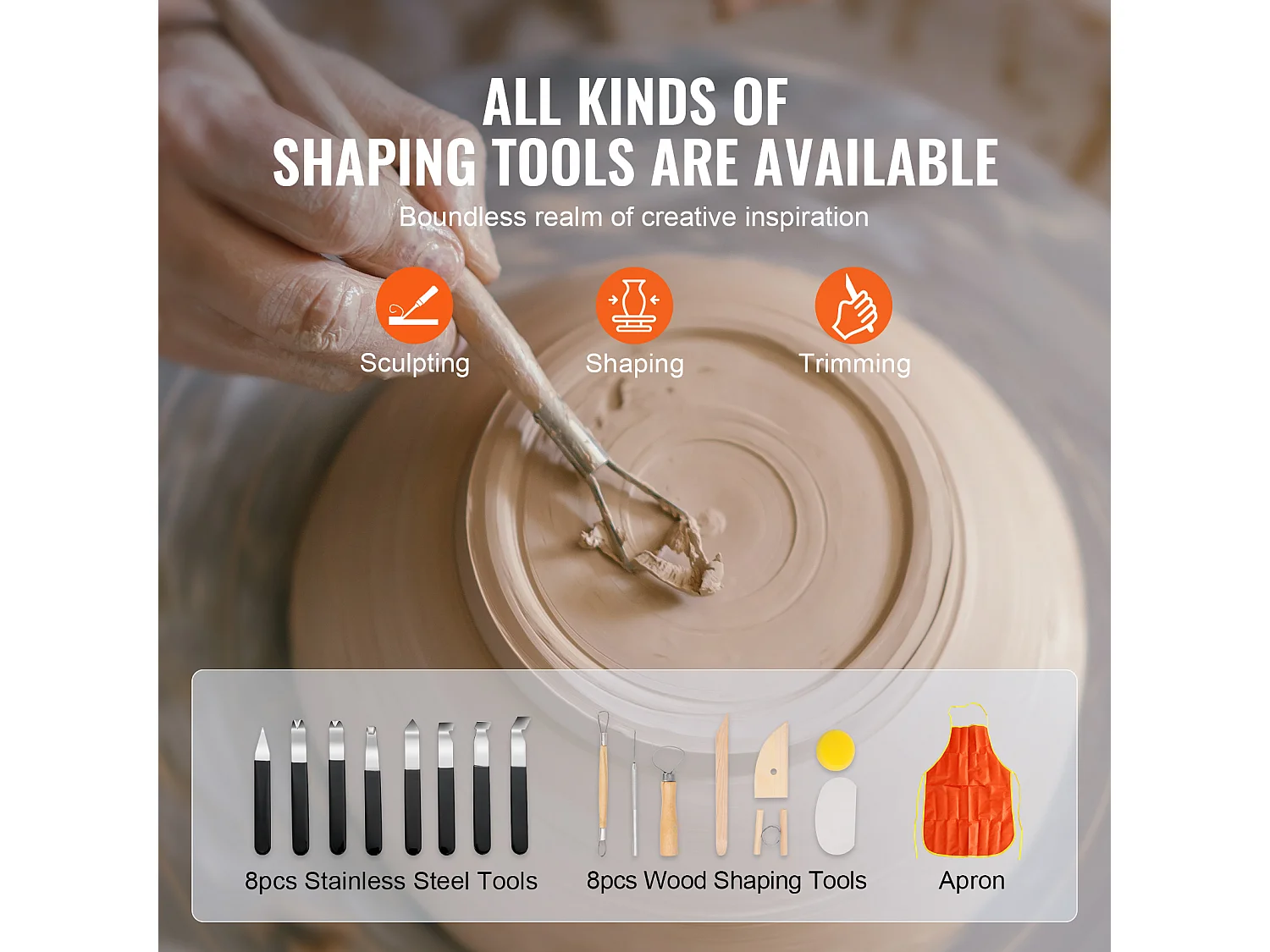 Tour de Potier SucceBuy Tour de Potier 28cm, Outil de Sculpture en Céramique avec Pédale, 350 W