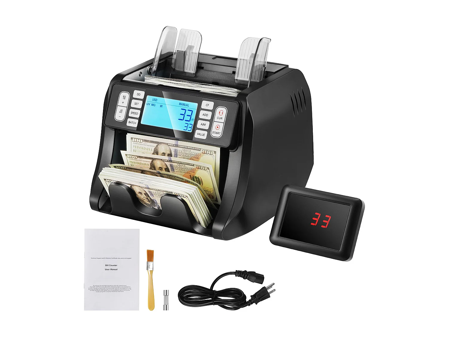 Compteuse de Billets SucceBuy, Compteur de Billets avec Détection UV, MG, IR, DD