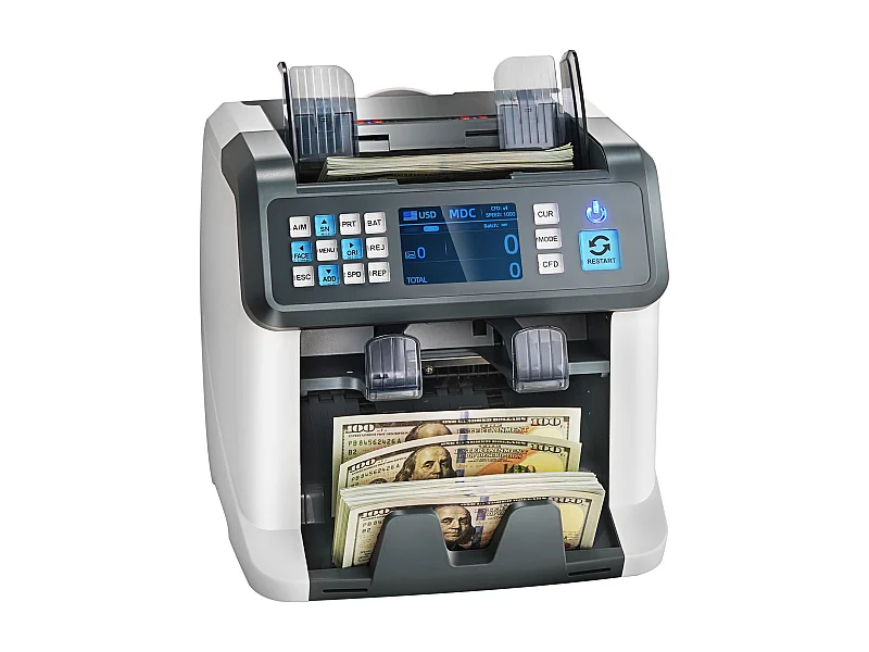 Contatore di Denaro SucceBuy, Conta Banconote con 2CIS, SN, UV, IR, MG, DD per più Valute