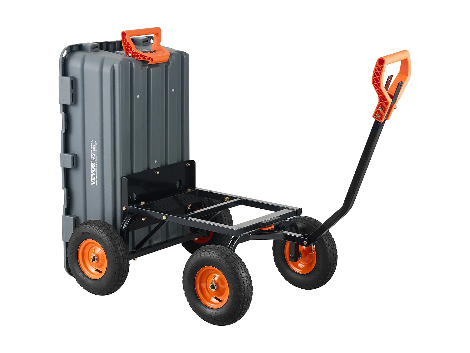 Chariot à Benne Basculante SucceBuy Poly Garden Dump Cart - Chariot de Jardin Robuste, 6,48 pieds Cubes, 1 200 lb