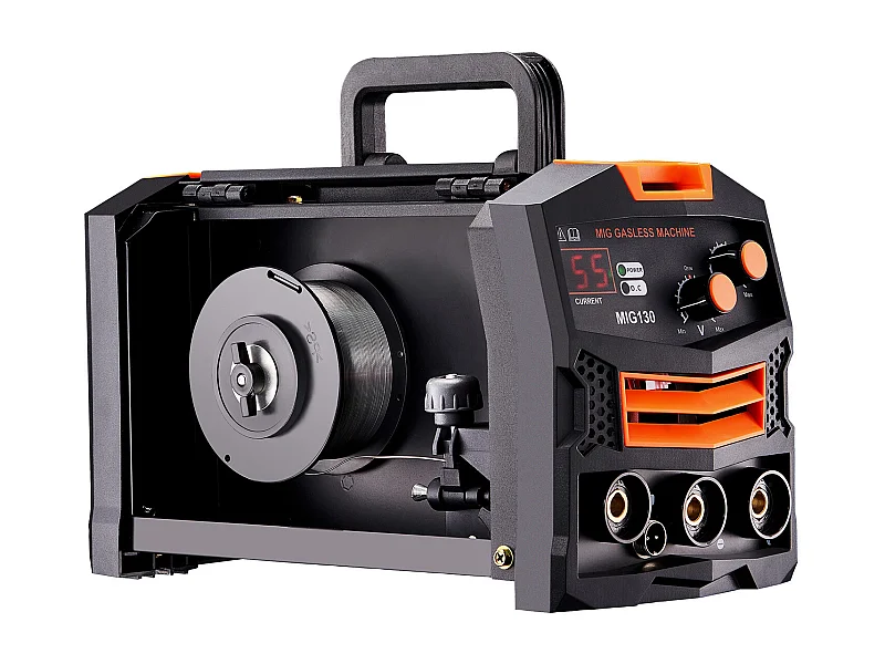 Saldatrice MIG SucceBuy 130A Saldatrice MIG a Filo Animato senza Gas, Saldatrice MIG Inverter IGBT Portatile con Display Digitale