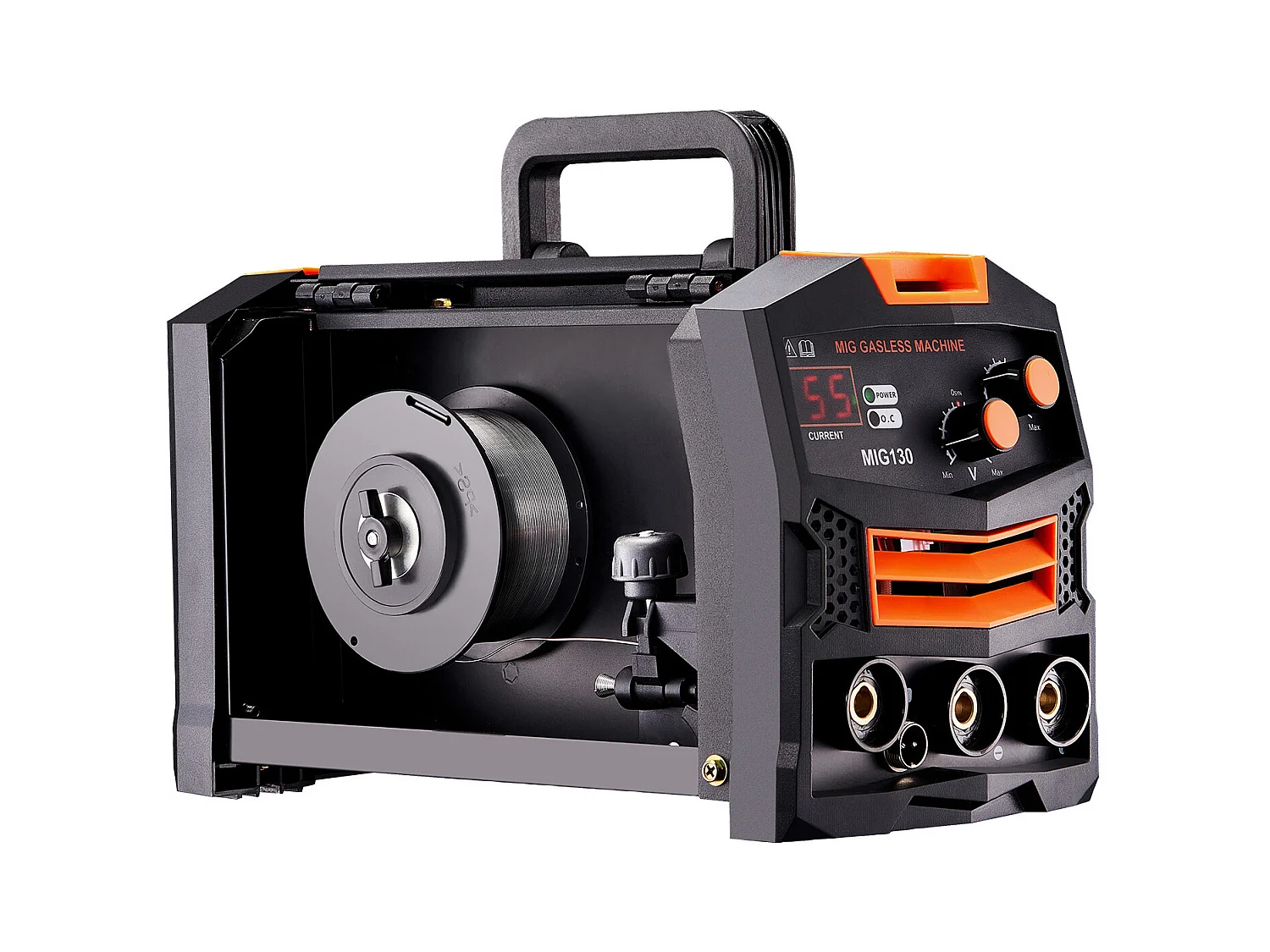 Soudeuse MIG SucceBuy 130A Machine de Soudage à Fil Fourré sans Gaz, Soudeuse MIG à Onduleur IGBT Portable avec Affichage Numérique