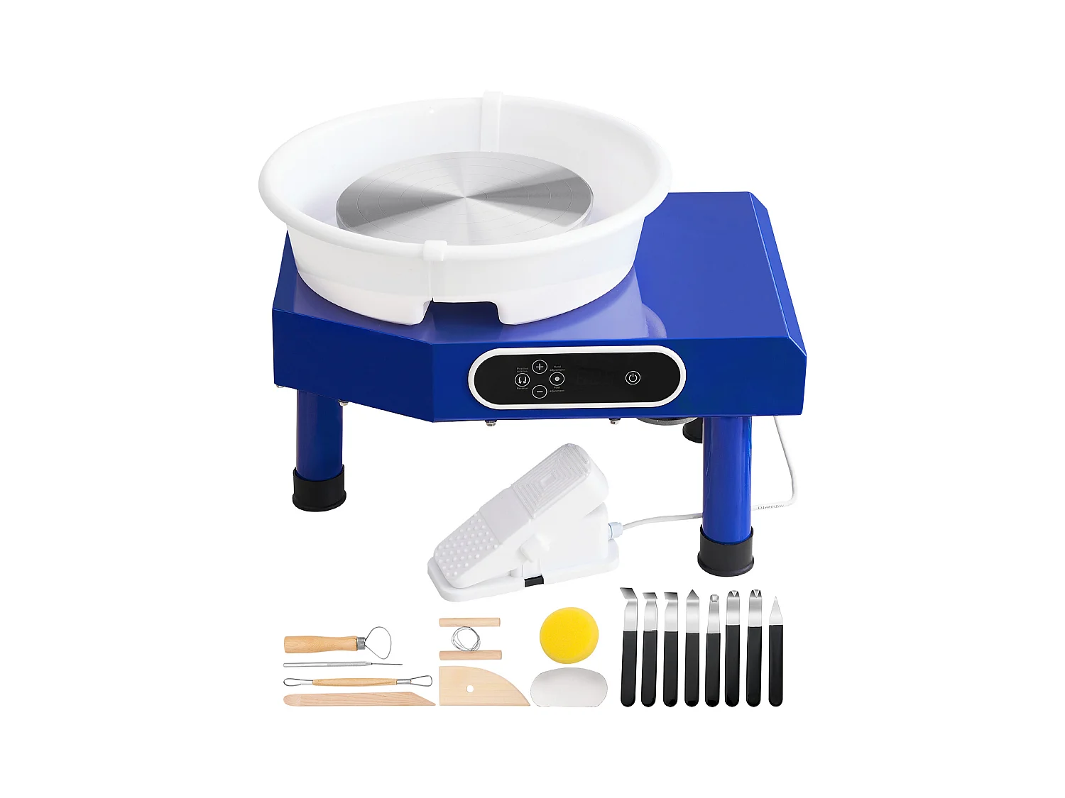 Tour de Potier SucceBuy Tour de Potier 25cm, Tour en Céramique avec Pédale, 350 W