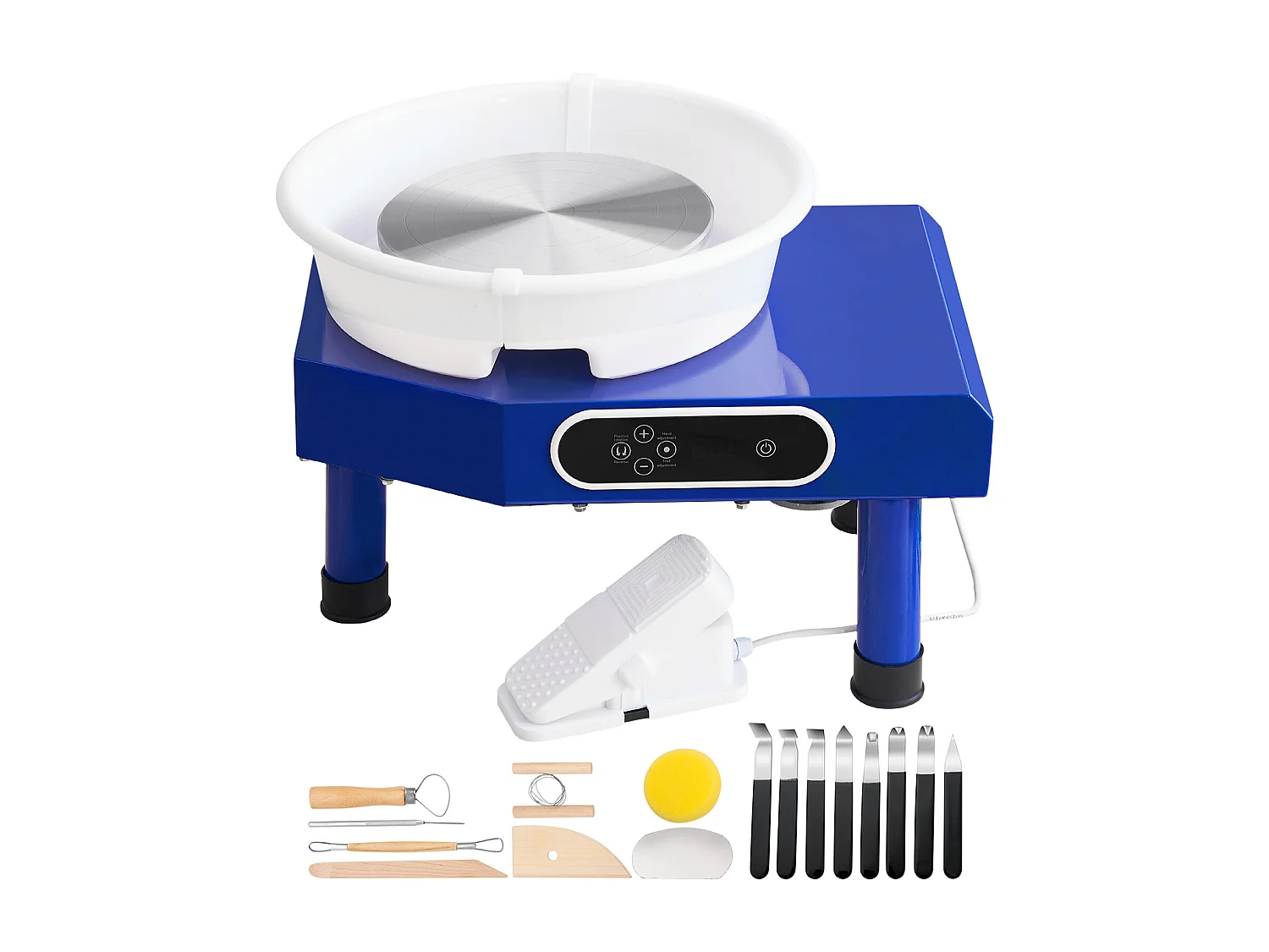 Tour de Potier SucceBuy Tour de Potier 25cm, Tour en Céramique avec Pédale, 350 W